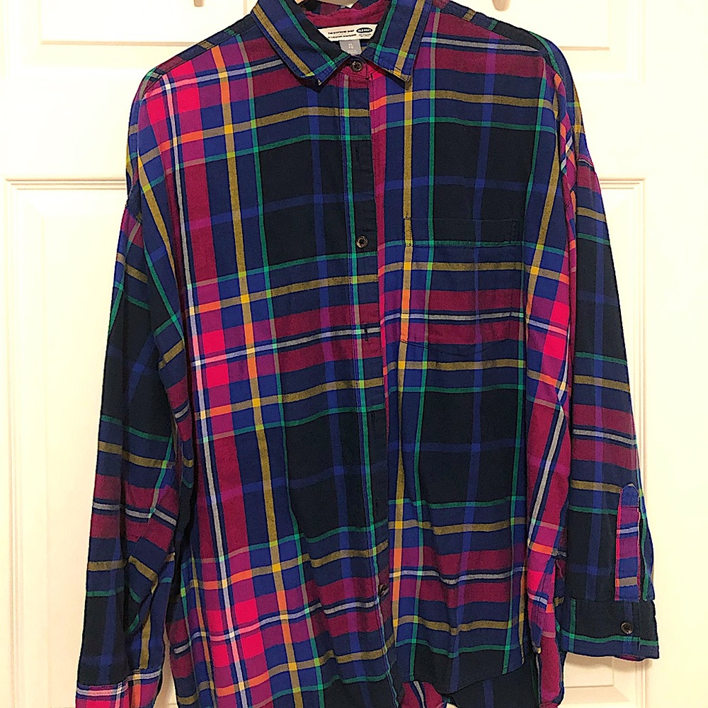 Colorful Plaid Boyfriend Shirt